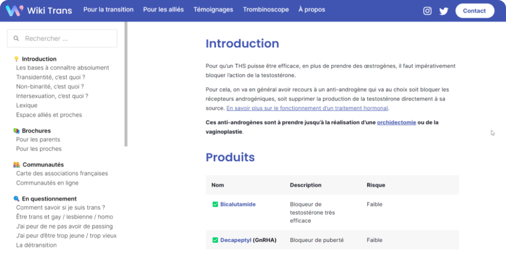 Wiki Trans — aperçu interface